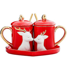 Load image into Gallery viewer, Lovers Cup Pair Ceramic Cup Mug Creative Personality Trend Cup Gift Box Wedding New Wedding Thing Simple Fashion Cup