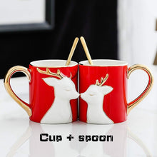 Load image into Gallery viewer, Lovers Cup Pair Ceramic Cup Mug Creative Personality Trend Cup Gift Box Wedding New Wedding Thing Simple Fashion Cup