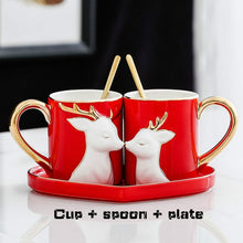 Load image into Gallery viewer, Lovers Cup Pair Ceramic Cup Mug Creative Personality Trend Cup Gift Box Wedding New Wedding Thing Simple Fashion Cup