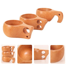 Load image into Gallery viewer, fashion 101ml - 200ml Outdoor Portable Wooden Cup Ancient Kuksa Coffee Tea Milk Drinking Mug Insulation Cup Wood Mugs Drinkware
