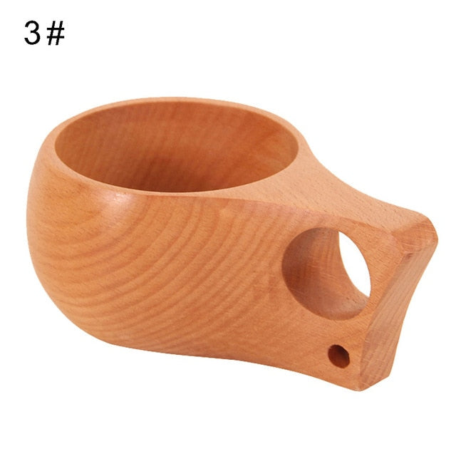 fashion 101ml - 200ml Outdoor Portable Wooden Cup Ancient Kuksa Coffee Tea Milk Drinking Mug Insulation Cup Wood Mugs Drinkware